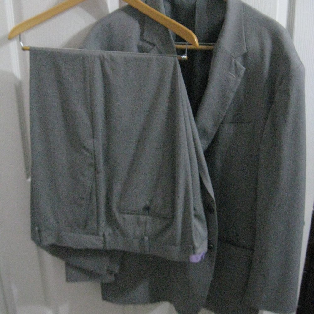 JF J. Ferrar 2-Piece Suit, Gray, 54 Big/Tall